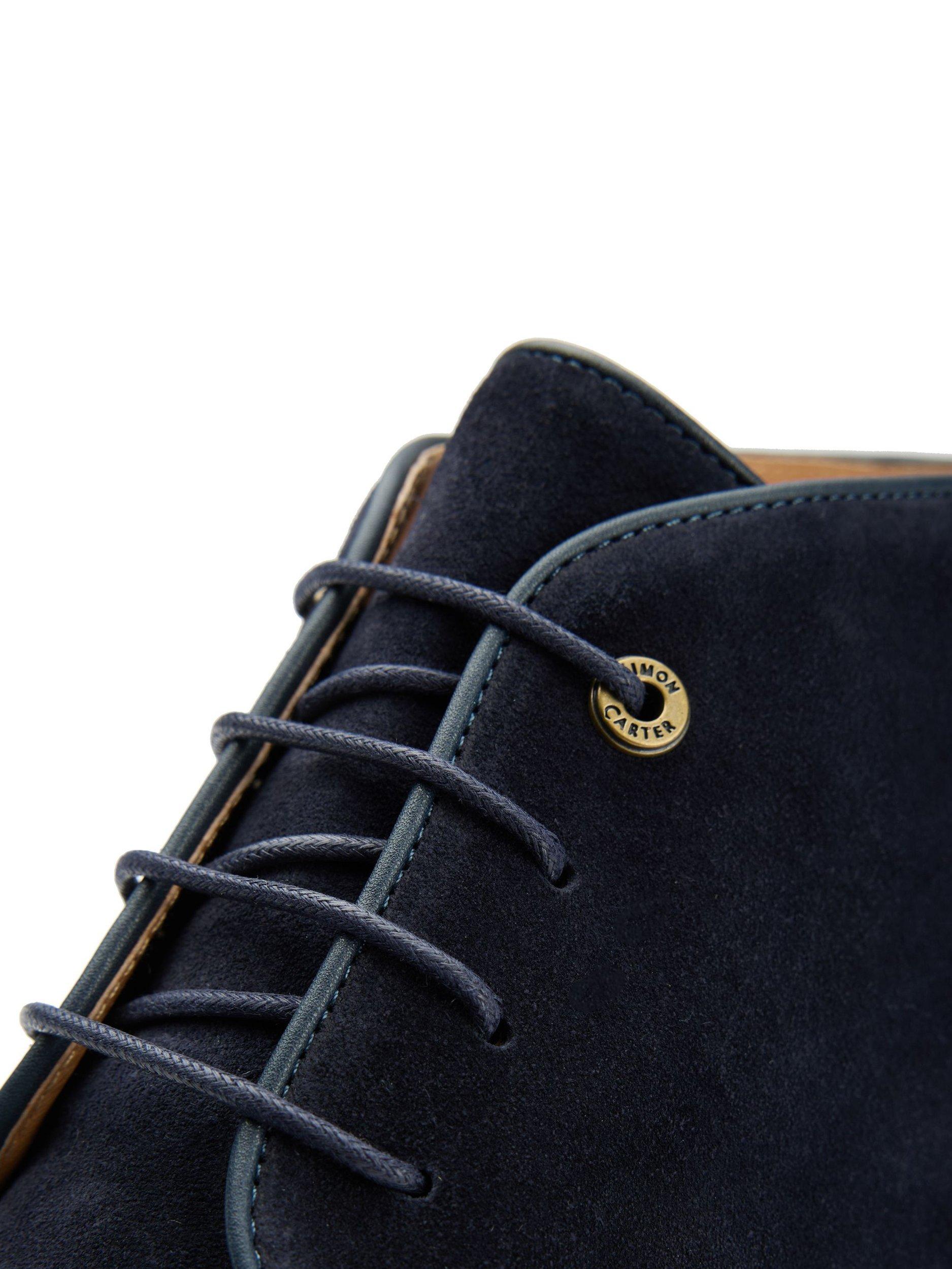Product image 5 of 6, which shows Simon Carter Allos Suede Chukka Boots, Navy, 7