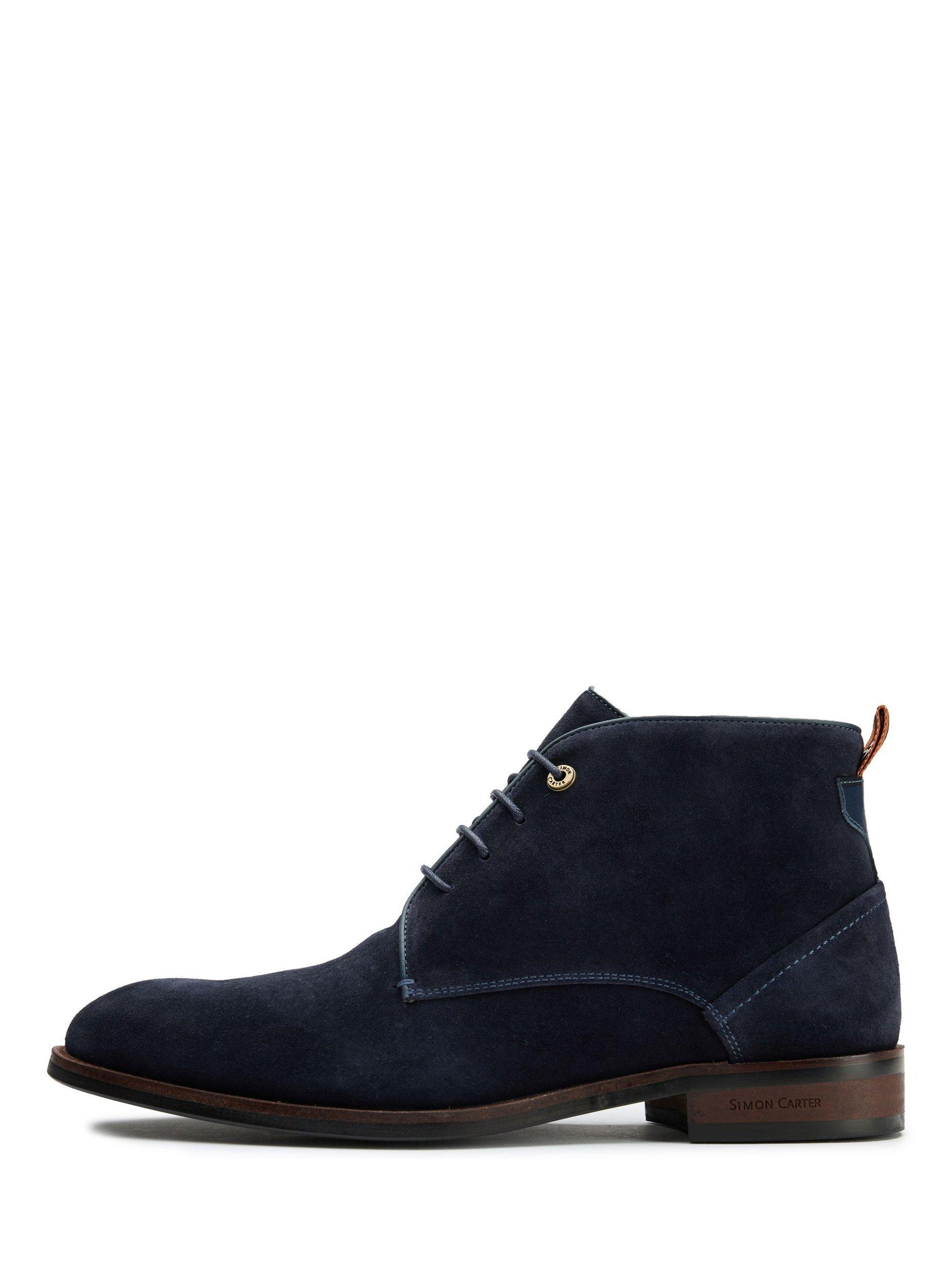 Product image 6 of 6, which shows Simon Carter Allos Suede Chukka Boots, Navy, 7