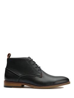 Simon Carter Byrd 2 Leather Lace-Up Chukka Boots, Black, Black