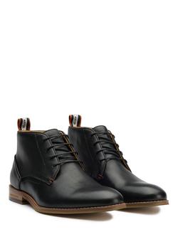 Simon Carter Byrd 2 Leather Lace-Up Chukka Boots, Black - view 2, Black