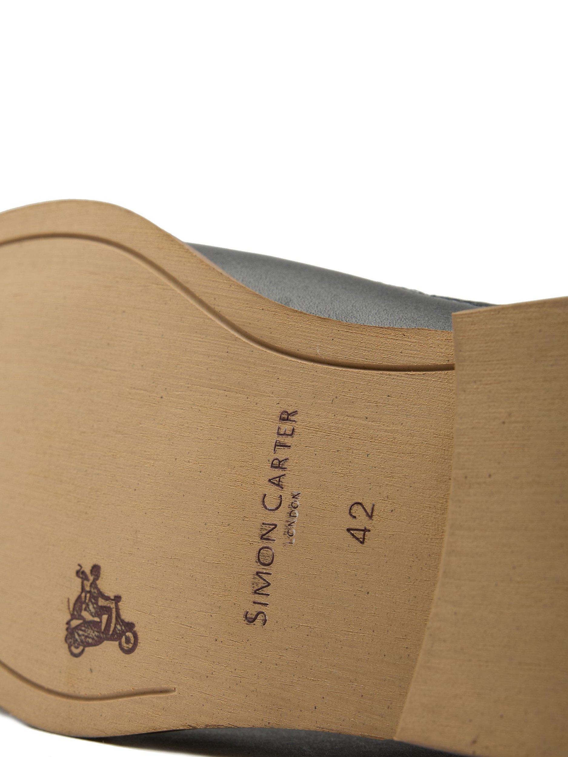 Product image 4 of 6, which shows Simon Carter Byrd 2 Leather Lace-Up Chukka Boots, Black, 7