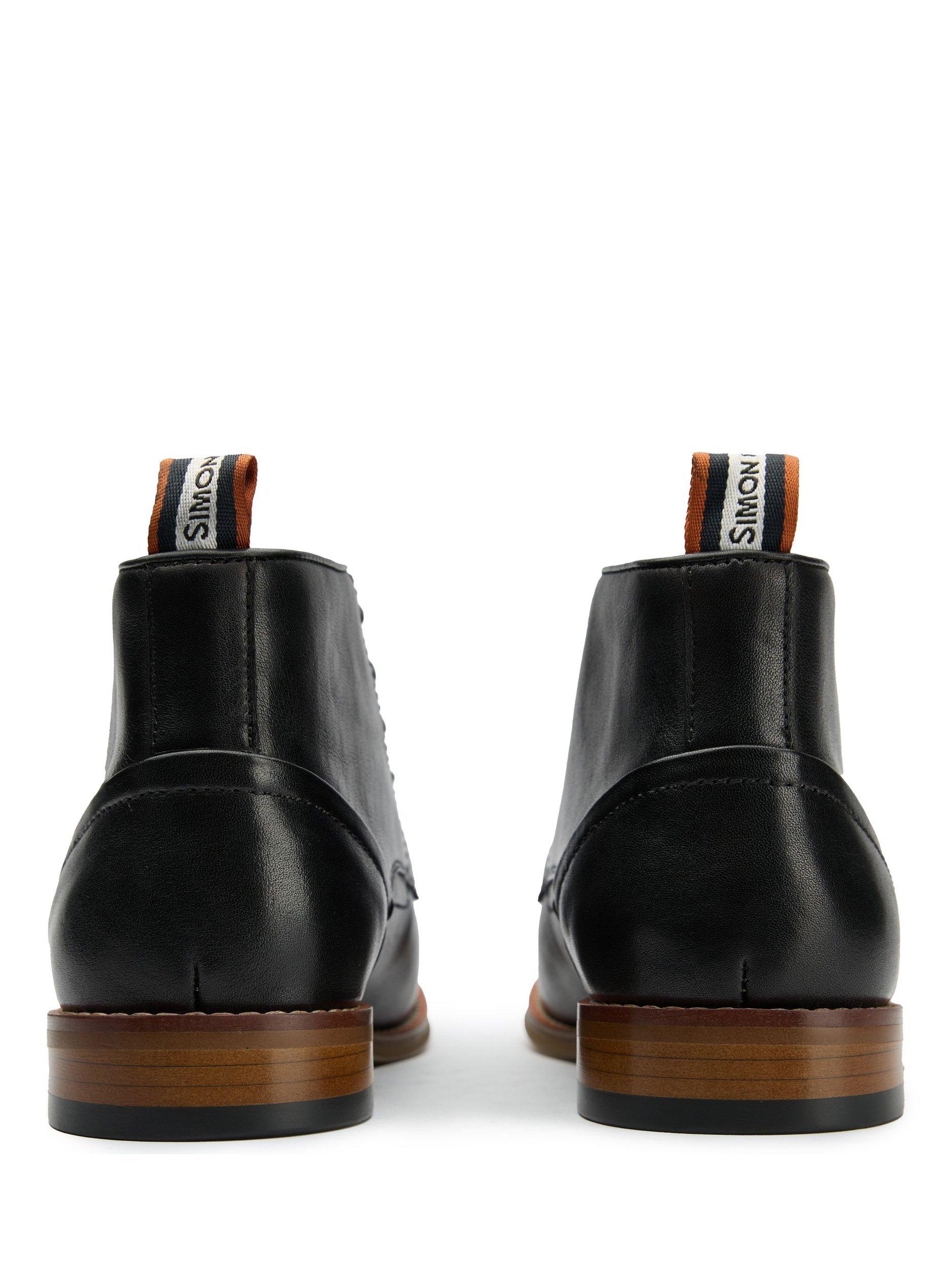 Product image 5 of 6, which shows Simon Carter Byrd 2 Leather Lace-Up Chukka Boots, Black, 7