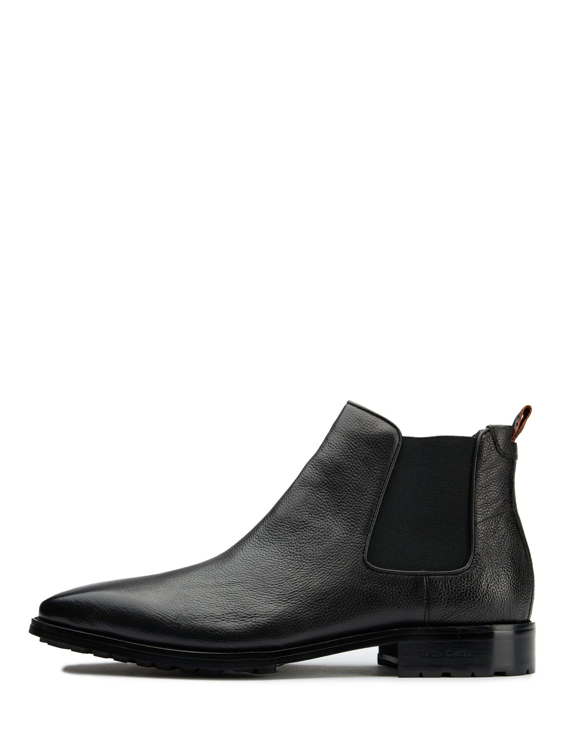 Product image 5 of 5, which shows Simon Carter Clove 3 Chelsea Leather Boots, Black, 7
