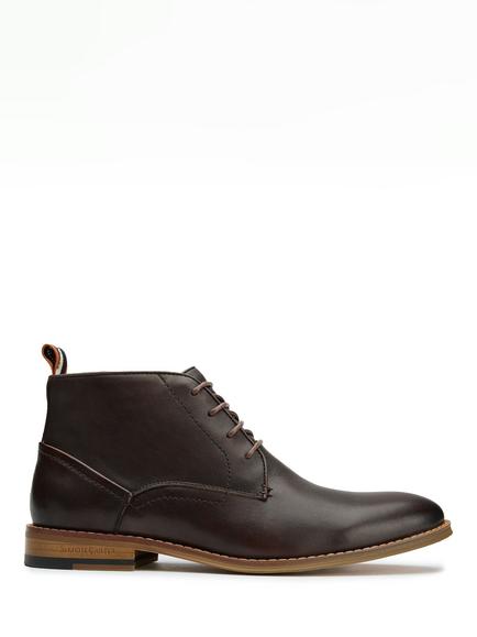 Simon Carter Byrd 2 Leather Lace-Up Chukka Boots, Black, Brown