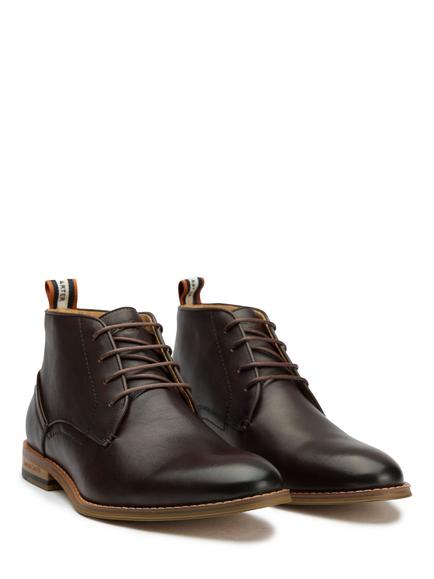 Simon Carter Byrd 2 Leather Lace-Up Chukka Boots, Black - view 2, Brown