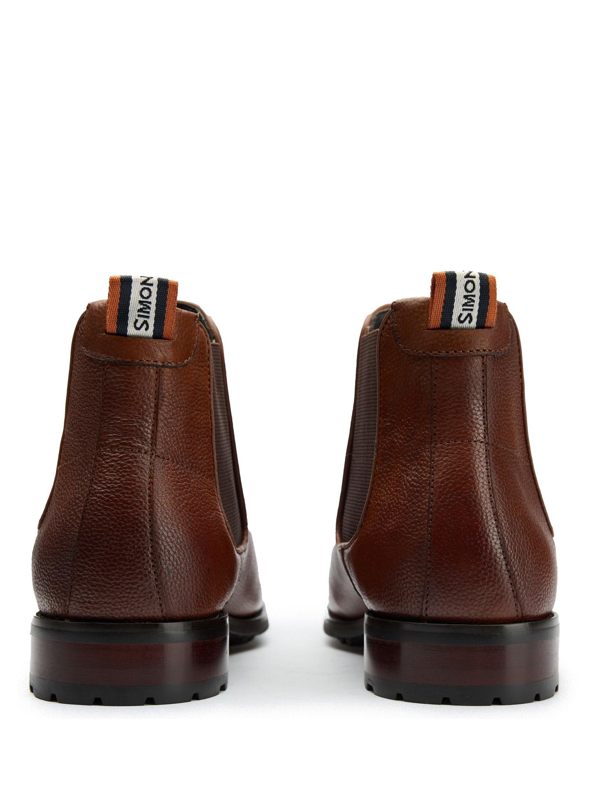 Product image 3 of 6, which shows Simon Carter Clove 3 Chelsea Leather Boots, Tan, 7