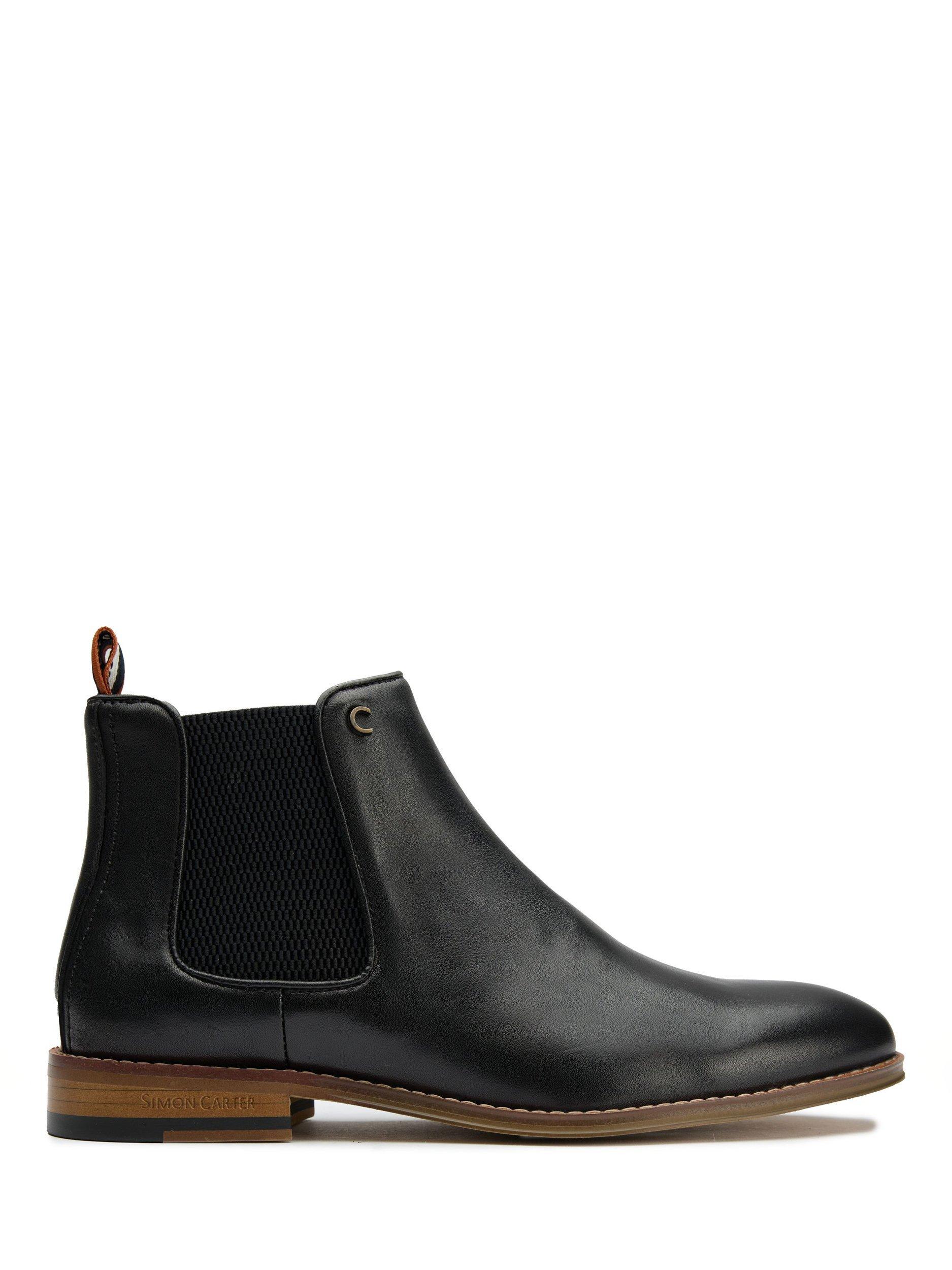 Product image 1 of 6, which shows Simon Carter Elgar 2 Leather Chelsea Boots, Black, 7