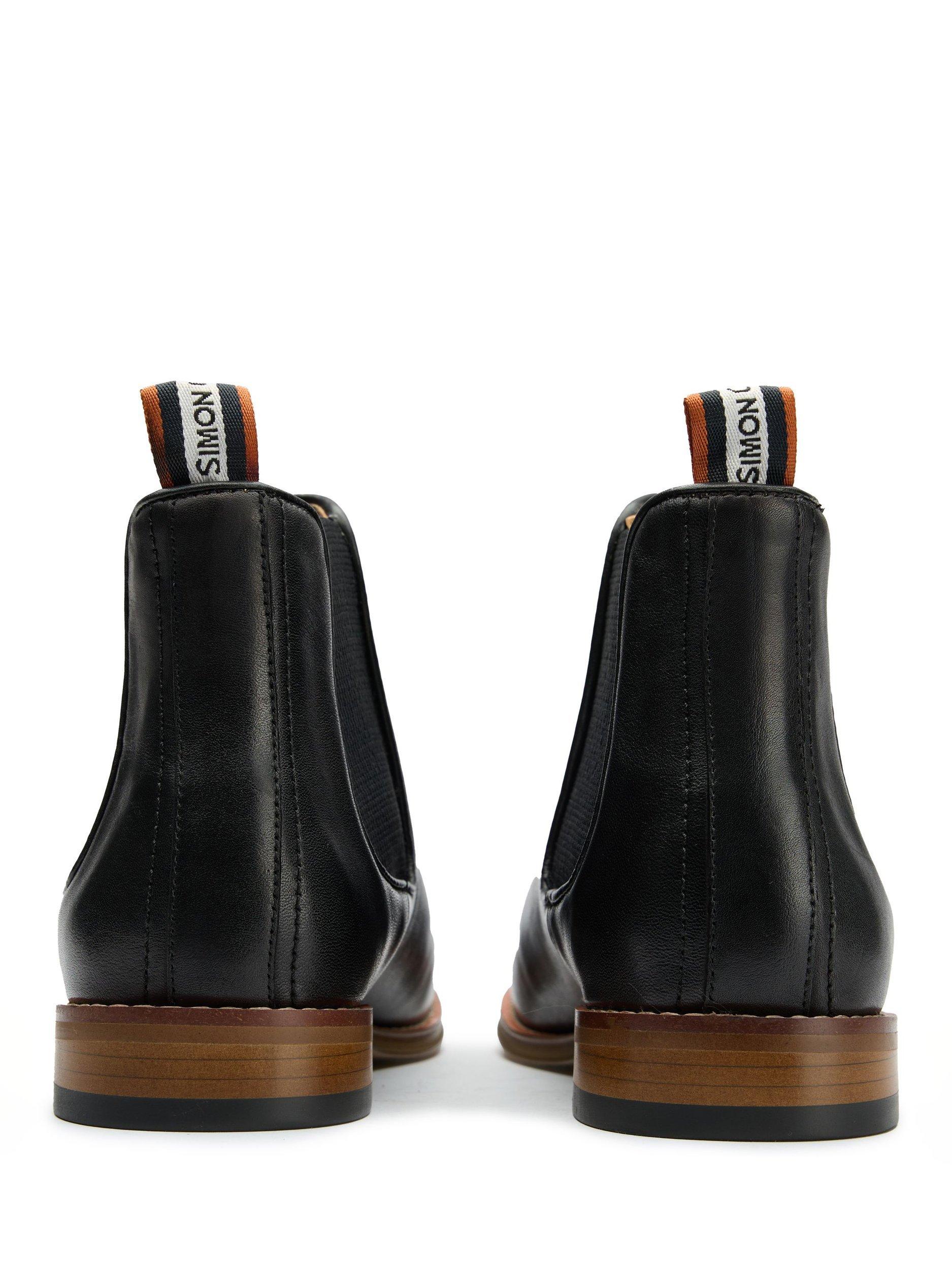 Product image 3 of 6, which shows Simon Carter Elgar 2 Leather Chelsea Boots, Black, 7