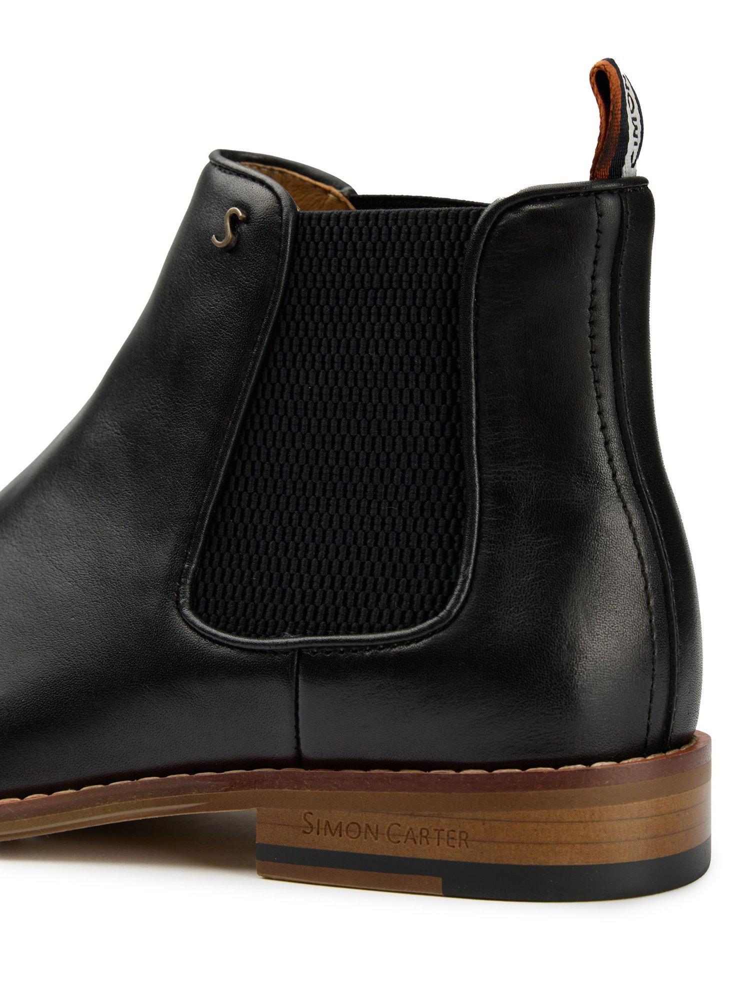 Product image 4 of 6, which shows Simon Carter Elgar 2 Leather Chelsea Boots, Black, 7