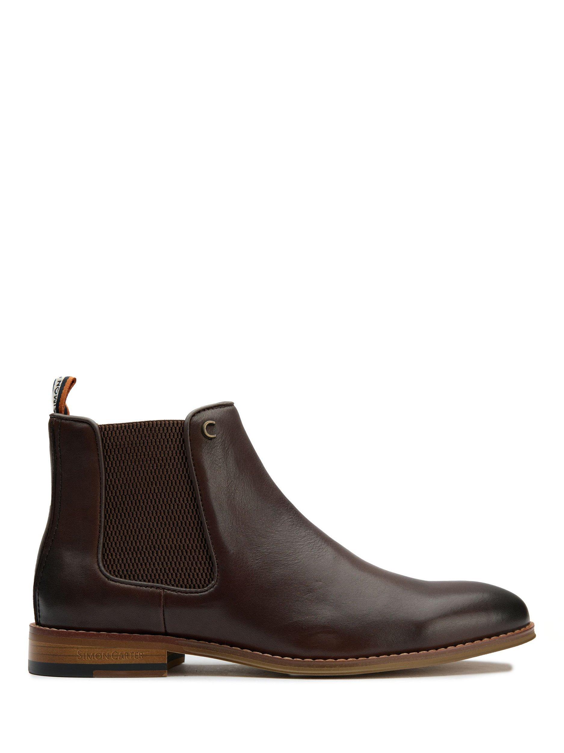 Product image 1 of 5, which shows Simon Carter Elgar 2 Leather Chelsea Boots, Brown, 7