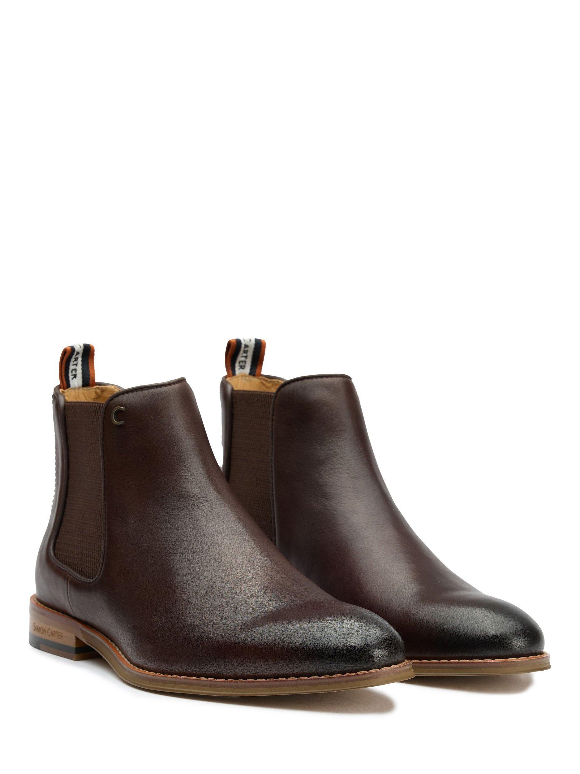 Product image 2 of 5, which shows Simon Carter Elgar 2 Leather Chelsea Boots, Brown, 7