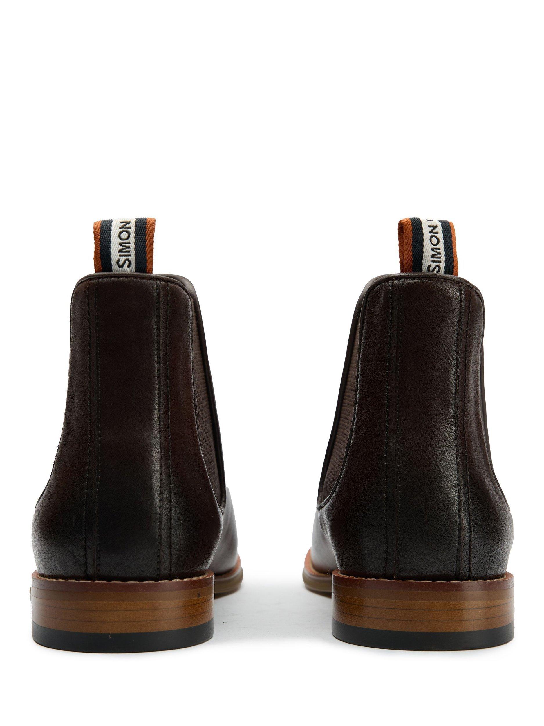 Product image 3 of 5, which shows Simon Carter Elgar 2 Leather Chelsea Boots, Brown, 7