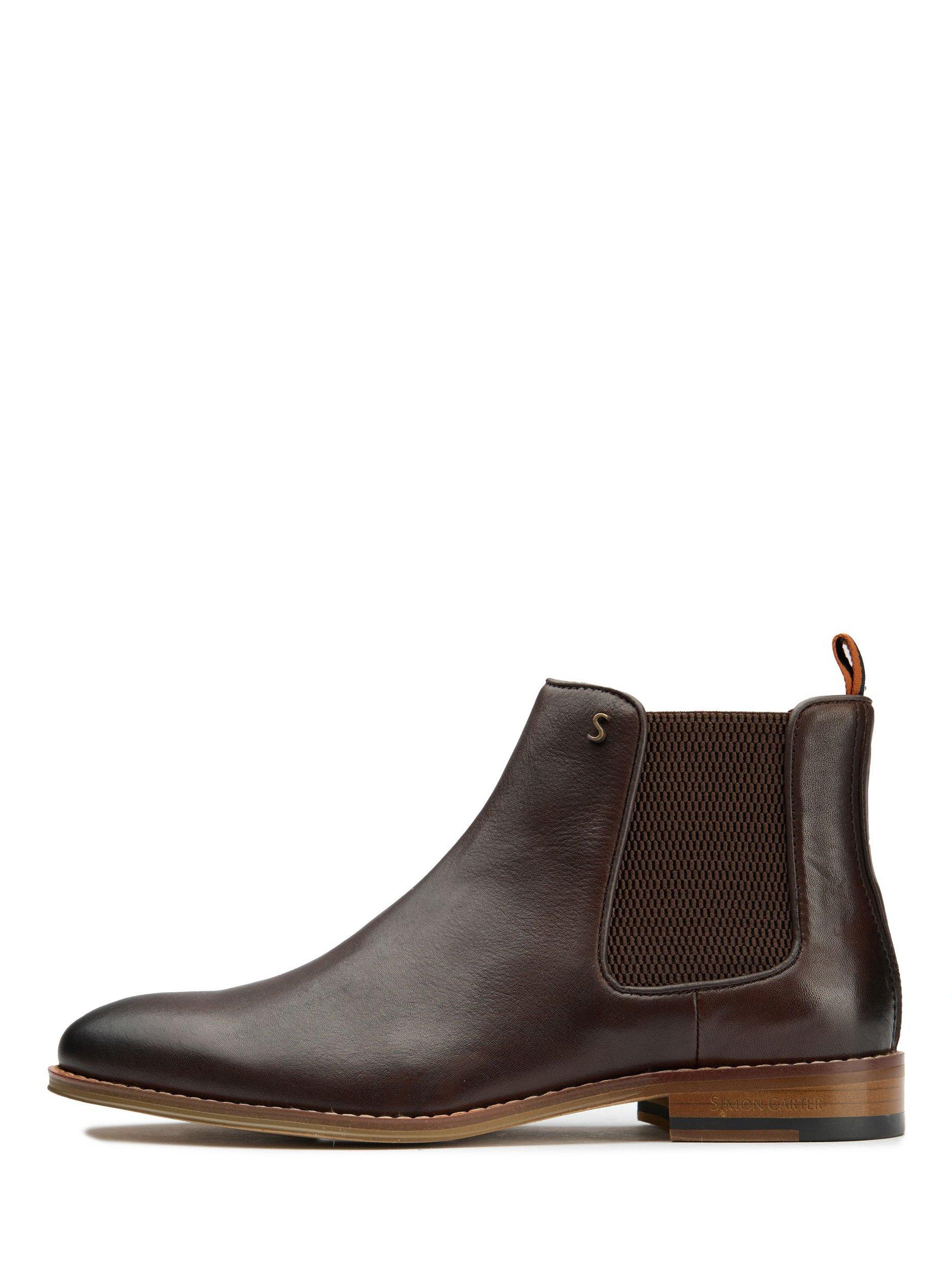 Product image 5 of 5, which shows Simon Carter Elgar 2 Leather Chelsea Boots, Brown, 7