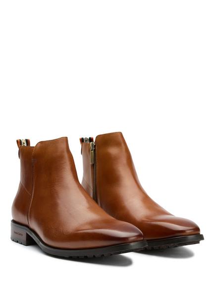 Simon Carter Prim 3 Leather Inside Zip Ankle Boots - view 2, Tan