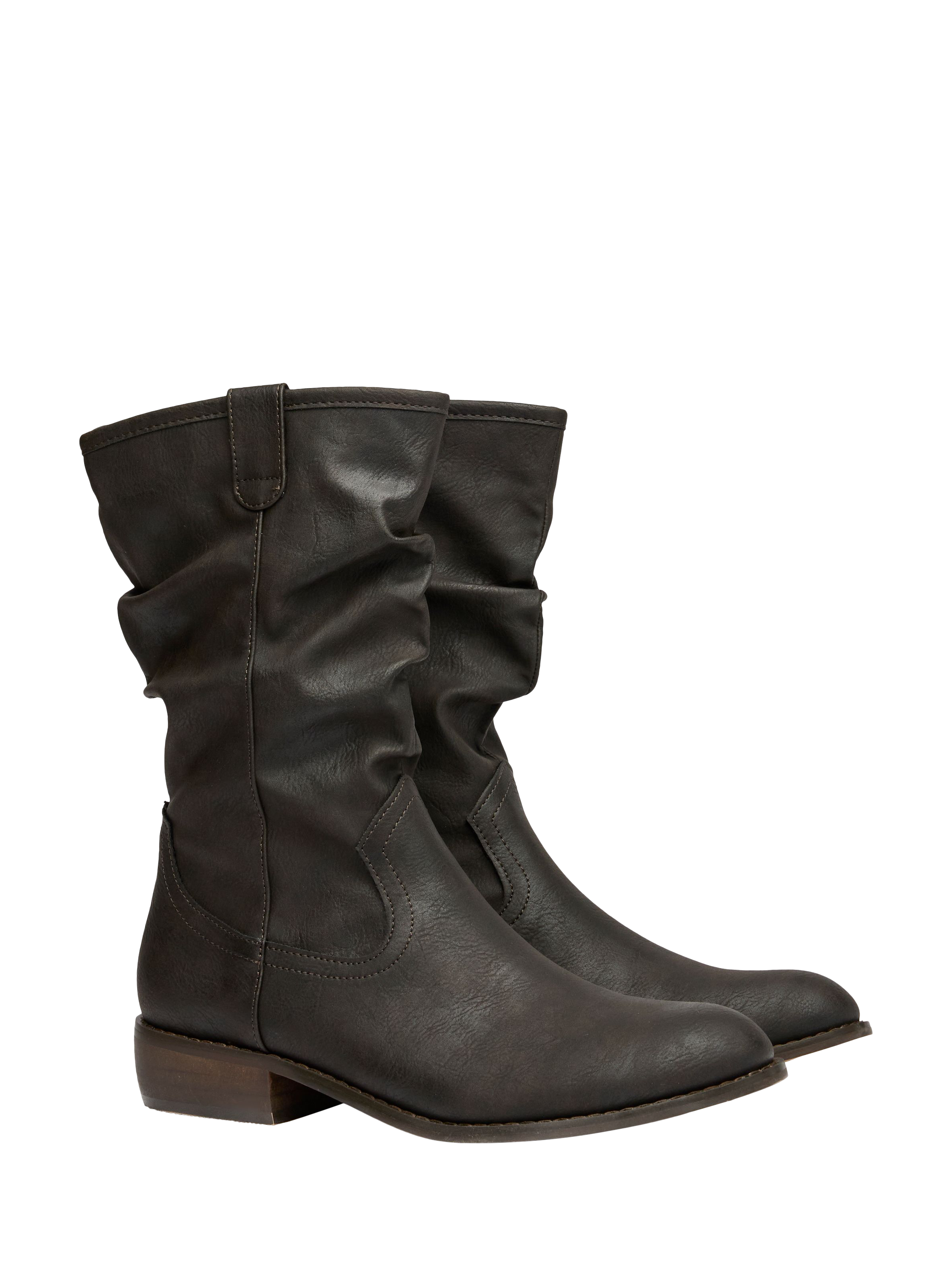 Product image 2 of 3, which shows V.GAN Vegan Prune Cowboy Boots, Brown, 3