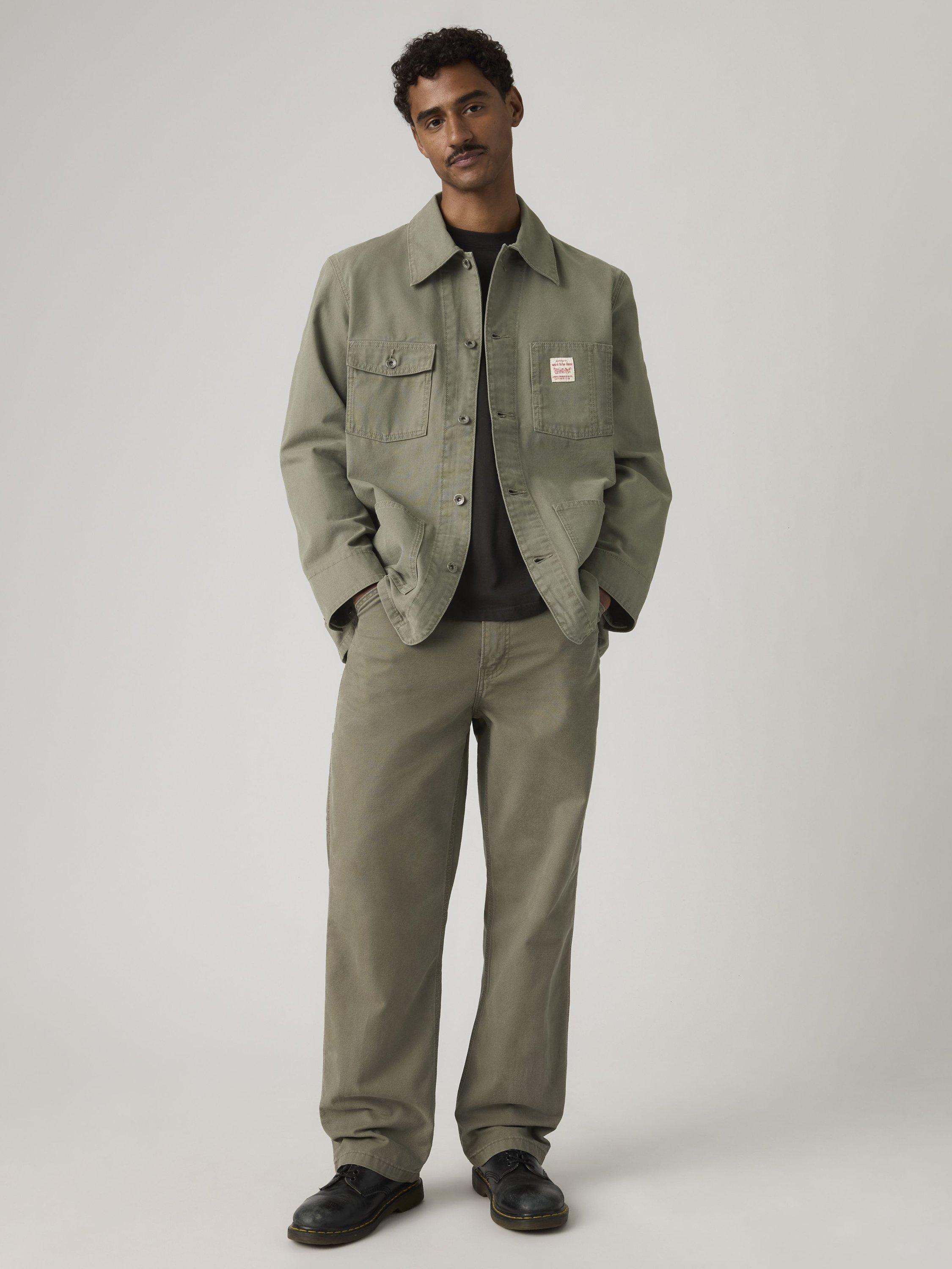 Levi's 568 Loose Straight Fit Canvas Carpenter Trousers, Dried Oregano