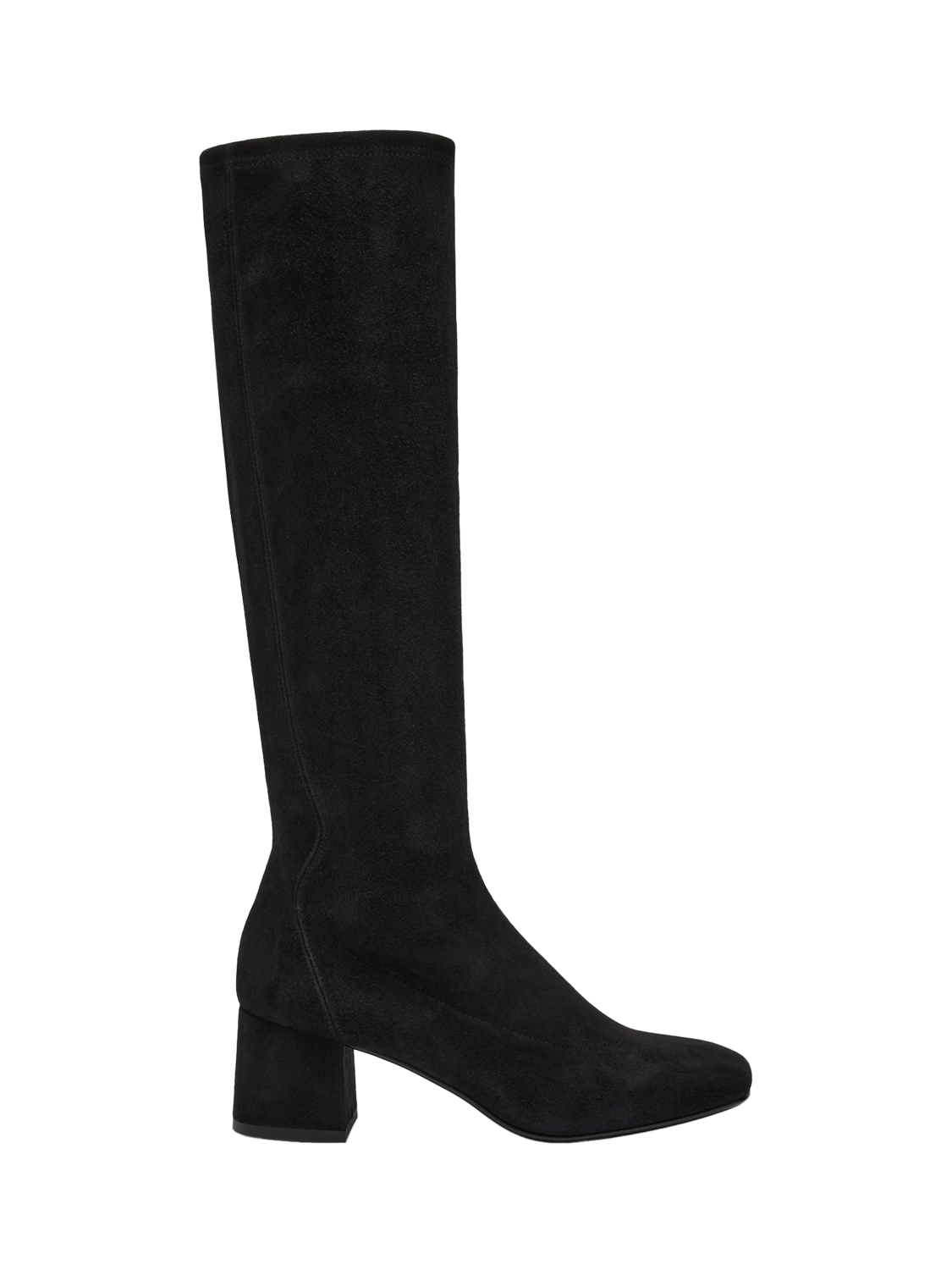 Product image 1 of 4, which shows Russell & Bromley Harrington Tall Suede Boots, Black, 6