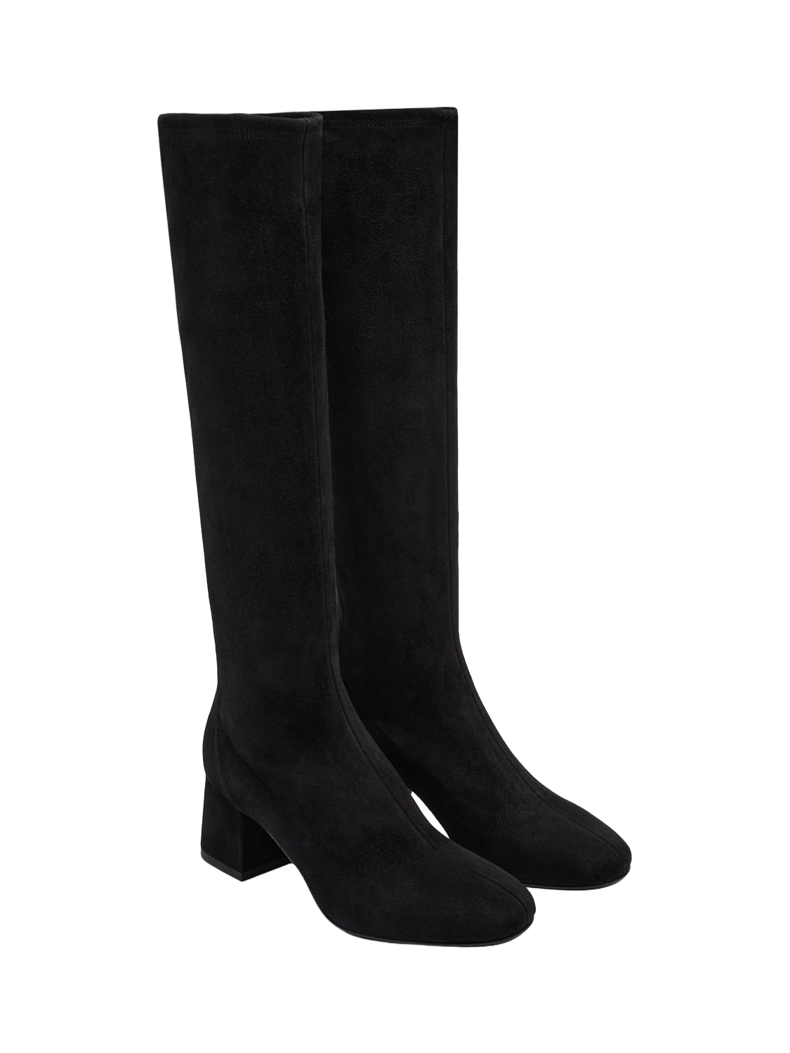 Product image 2 of 4, which shows Russell & Bromley Harrington Tall Suede Boots, Black, 6