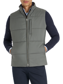 SPOKE Slim Fit Zip Front Gilet, Gunmetal
