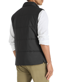 SPOKE Slim Fit Zip Front Gilet - view 2, Black
