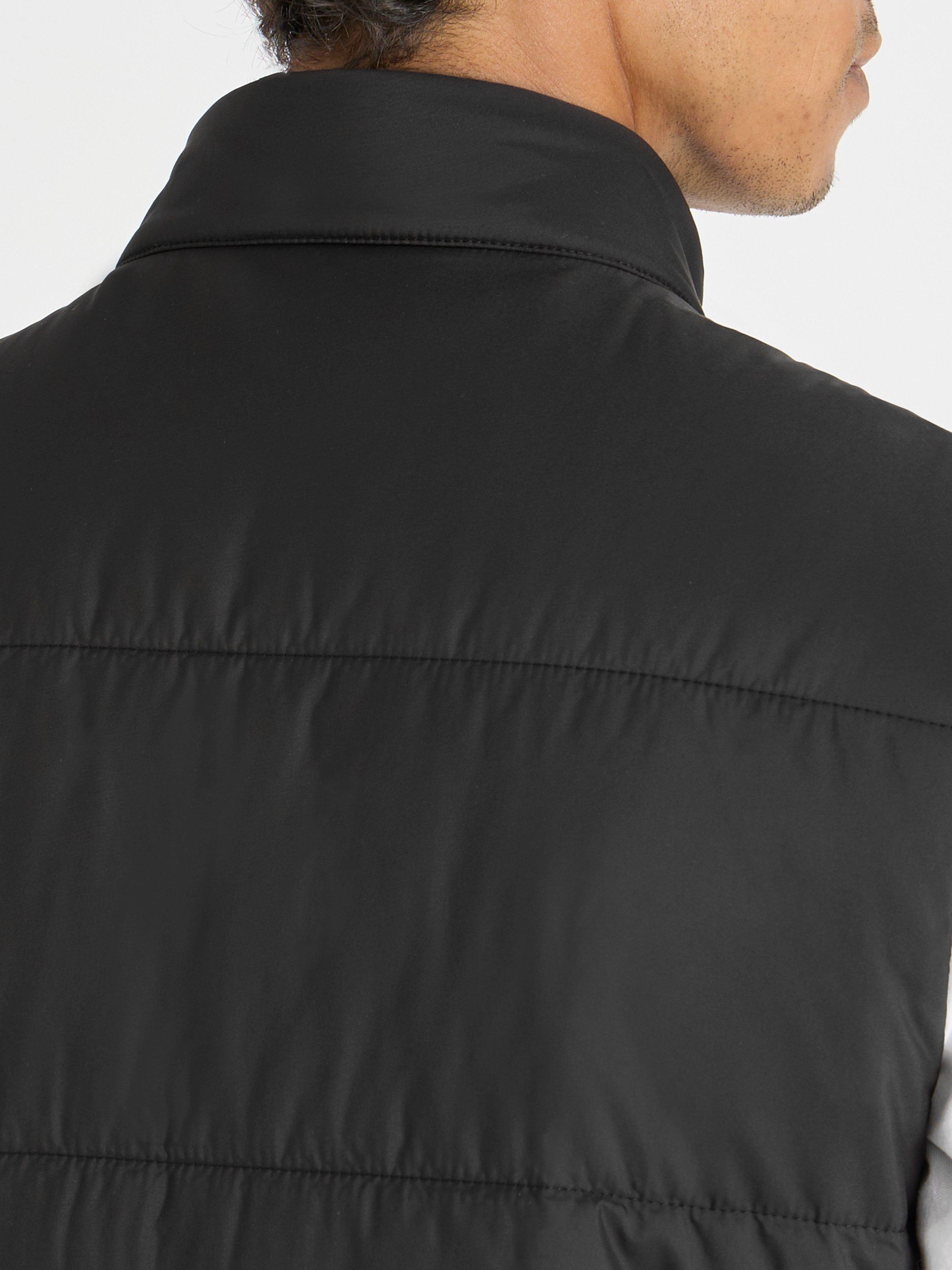 Product image 7 of 9, which shows SPOKE Slim Fit Zip Front Gilet, Black, S Sht