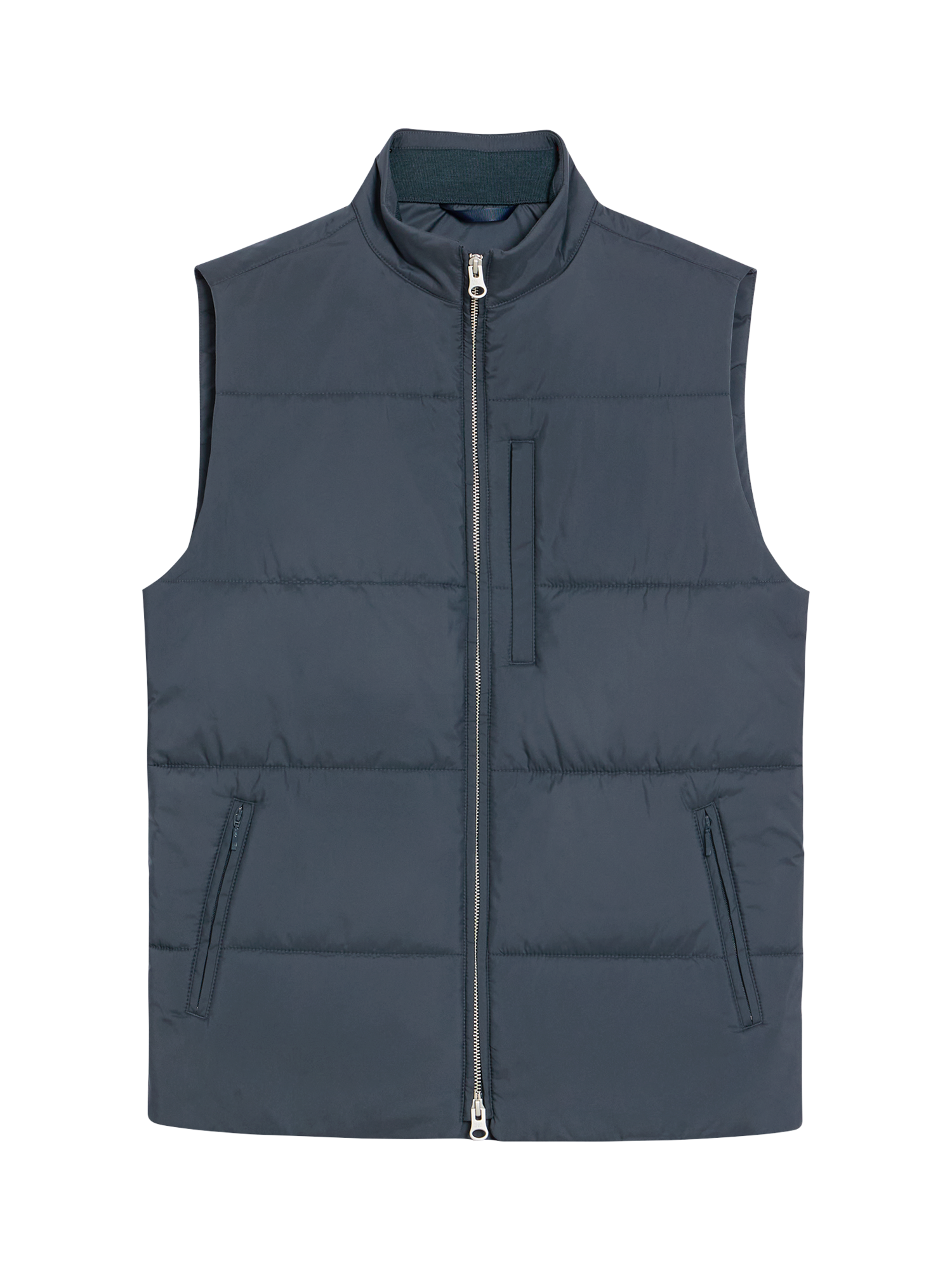 Product image 8 of 8, which shows SPOKE Slim Fit Zip Front Gilet, Dark Navy, S Sht