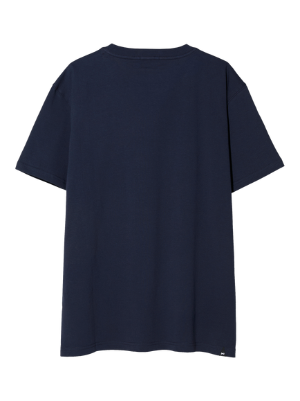 DENHAM Boro Cotton Regular Fit Short Sleeve Graphic T-Shirt, Navy Blazer - view 2, Navy Blazer