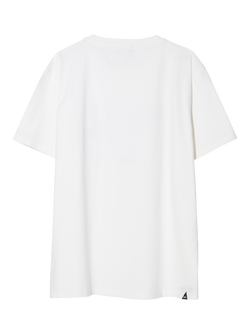 DENHAM Sashiko Cotton Regular Fit Short Sleeve Graphic T-Shirt, White - view 2, White