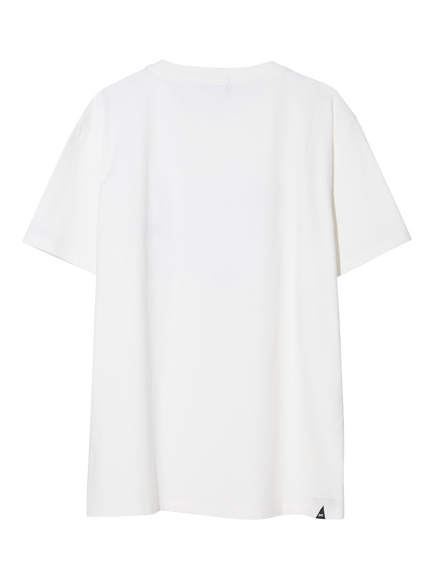 DENHAM Sashiko Cotton Regular Fit Short Sleeve Graphic T-Shirt, White - view 2, White