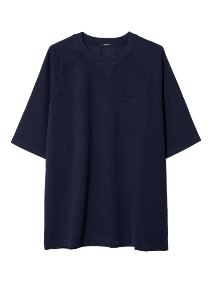DENHAM Cotton Regular Fit Short Sleeve Chest Pocket T-Shirt, Navy Blazer