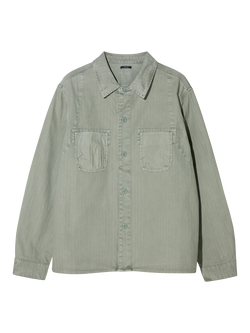 DENHAM Cotton Core Work Overshirt, Green, Green