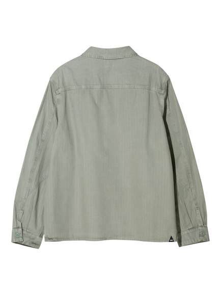 DENHAM Cotton Core Work Overshirt, Green - view 2, Green