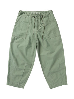 DENHAM Cotton Loose Fit Fatigue Trousers, Green, Green