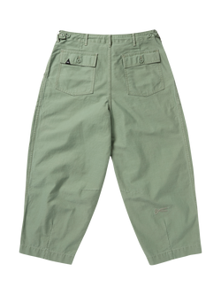 DENHAM Cotton Loose Fit Fatigue Trousers, Green - view 2, Green