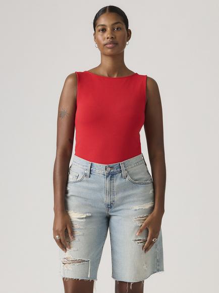 Levi's Blair Boat Neck Sleeveless Top, Urban Red, Urban Red
