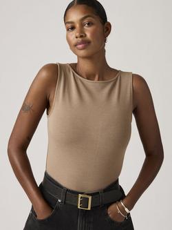 Levi's Blair Boat Neck Sleeveless Top, Pine Bark, Pine Bark