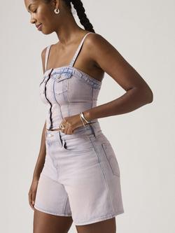 Levi's High Rise Baggy Denim Shorts, Rose Up - view 2, Rose Up