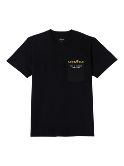 Brixton Goodyear Service Pocket Cotton T-Shirt, Black, Black