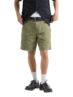 Brixton Surplus Herringbone Shorts, Washed Olive Green, Washed Olive Green