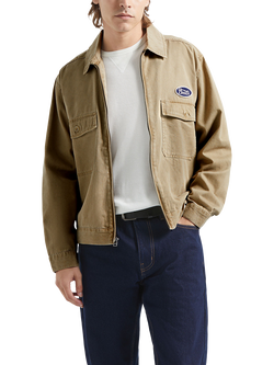 Brixton Trademark Cotton Garage Jacket, Washed Khaki, Washed Khaki