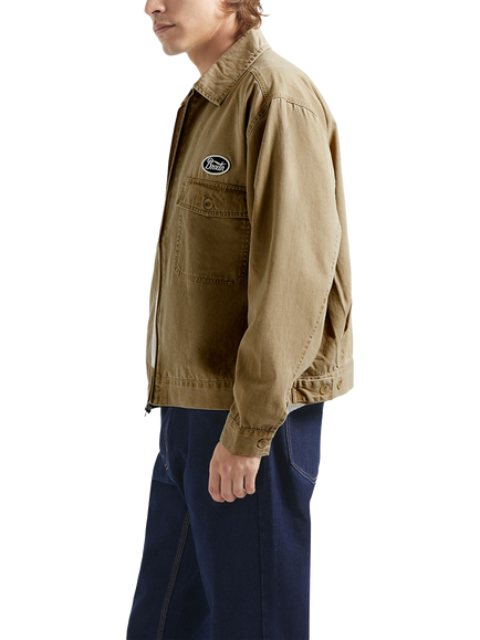Brixton Trademark Cotton Garage Jacket, Washed Khaki - view 2, Washed Khaki
