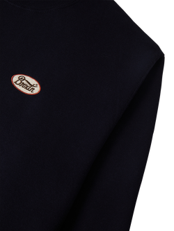 Brixton Parson Patch Crew Neck Sweatshirt, Classic Navy - view 2, Classic Navy
