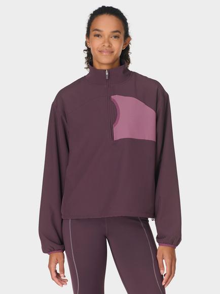 Sweaty Betty Warm Up Performance 1/2 Zip Fleece, Neptune Purple, Neptune Purple