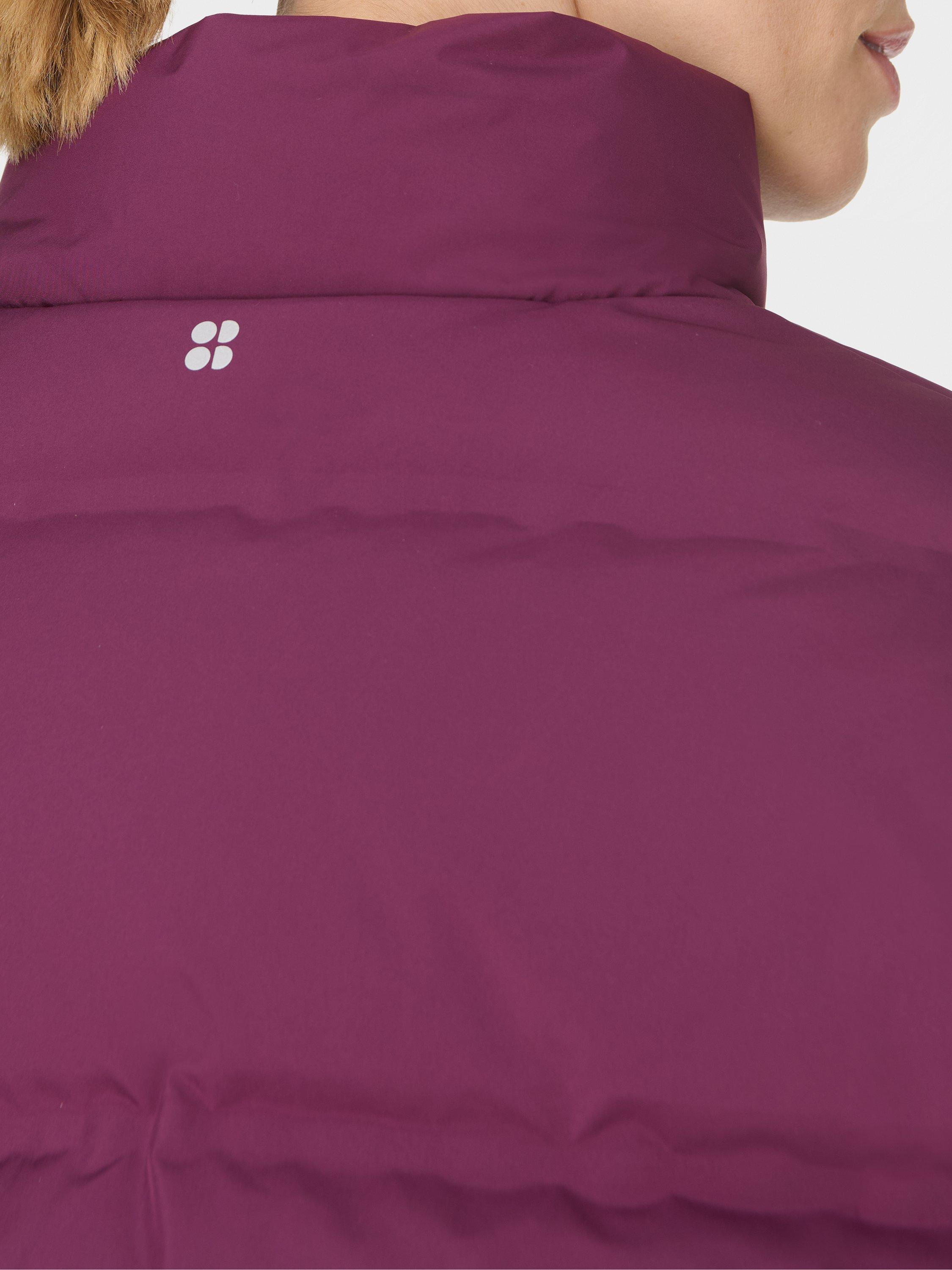 Product image 7 of 9, which shows Sweaty Betty Cropped Waterproof Ski Jacket, Plum Purple, XXS
