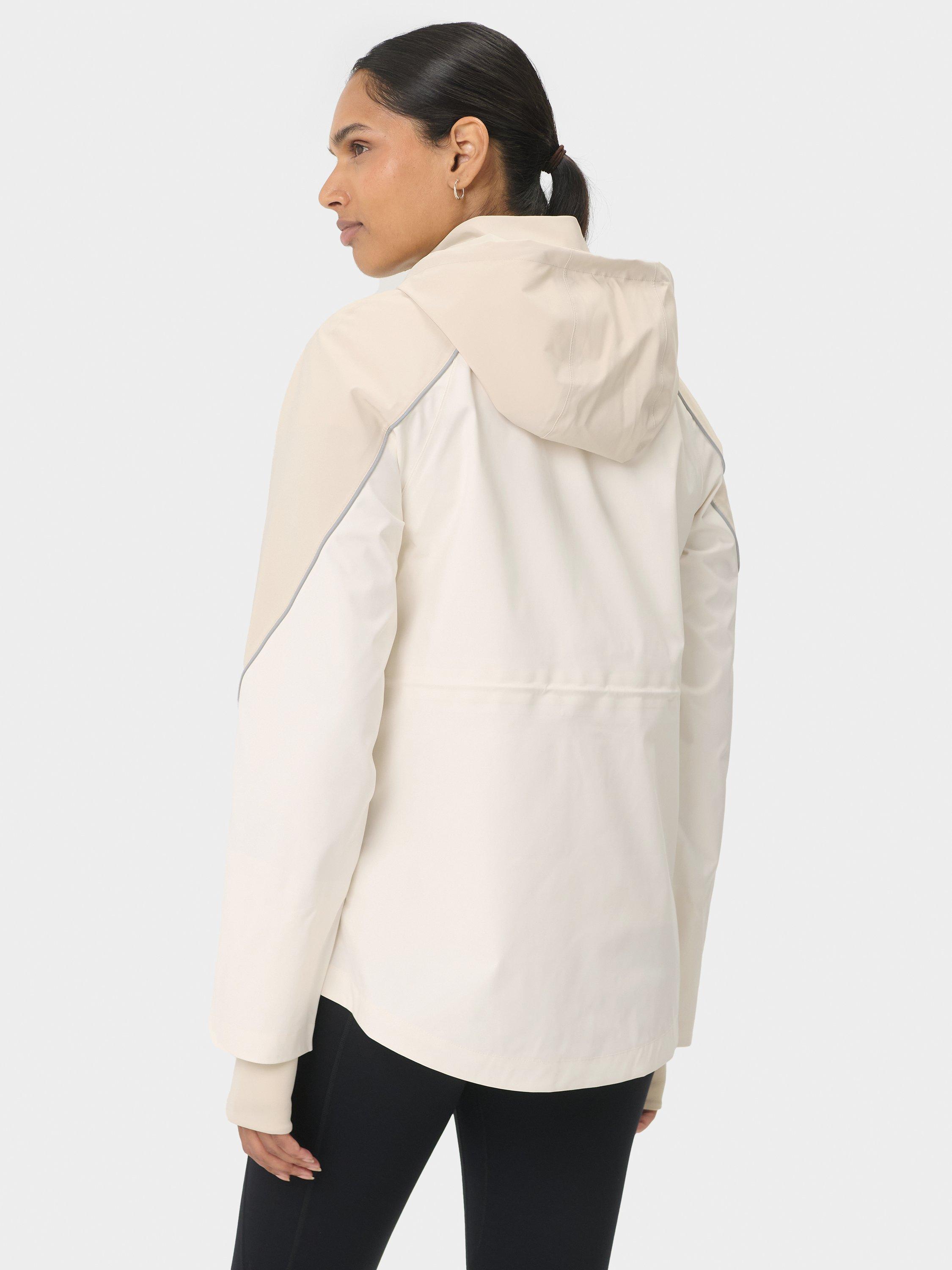 Product image 5 of 8, which shows Sweaty Betty Waterproof Running Jacket, Dove White, M