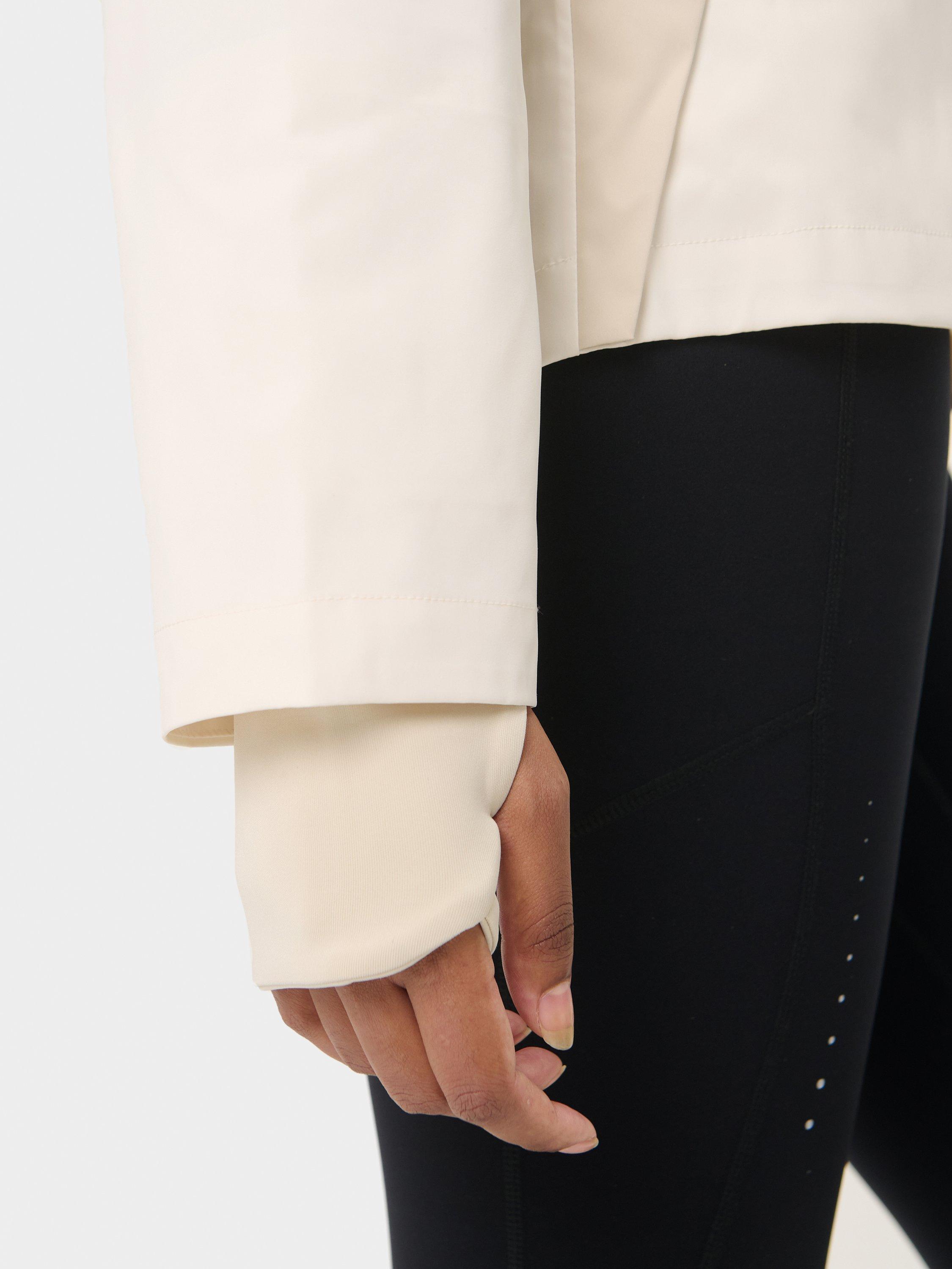 Product image 7 of 8, which shows Sweaty Betty Waterproof Running Jacket, Dove White, M