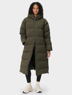 Sweaty Betty Nimbus Longline Waterproof Puffer Coat, Nori Green