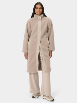Sweaty Betty Funnel Neck Cocoon Coat, Dusk Beige, Dusk Beige