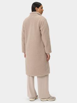 Sweaty Betty Funnel Neck Cocoon Coat, Dusk Beige - view 2, Dusk Beige