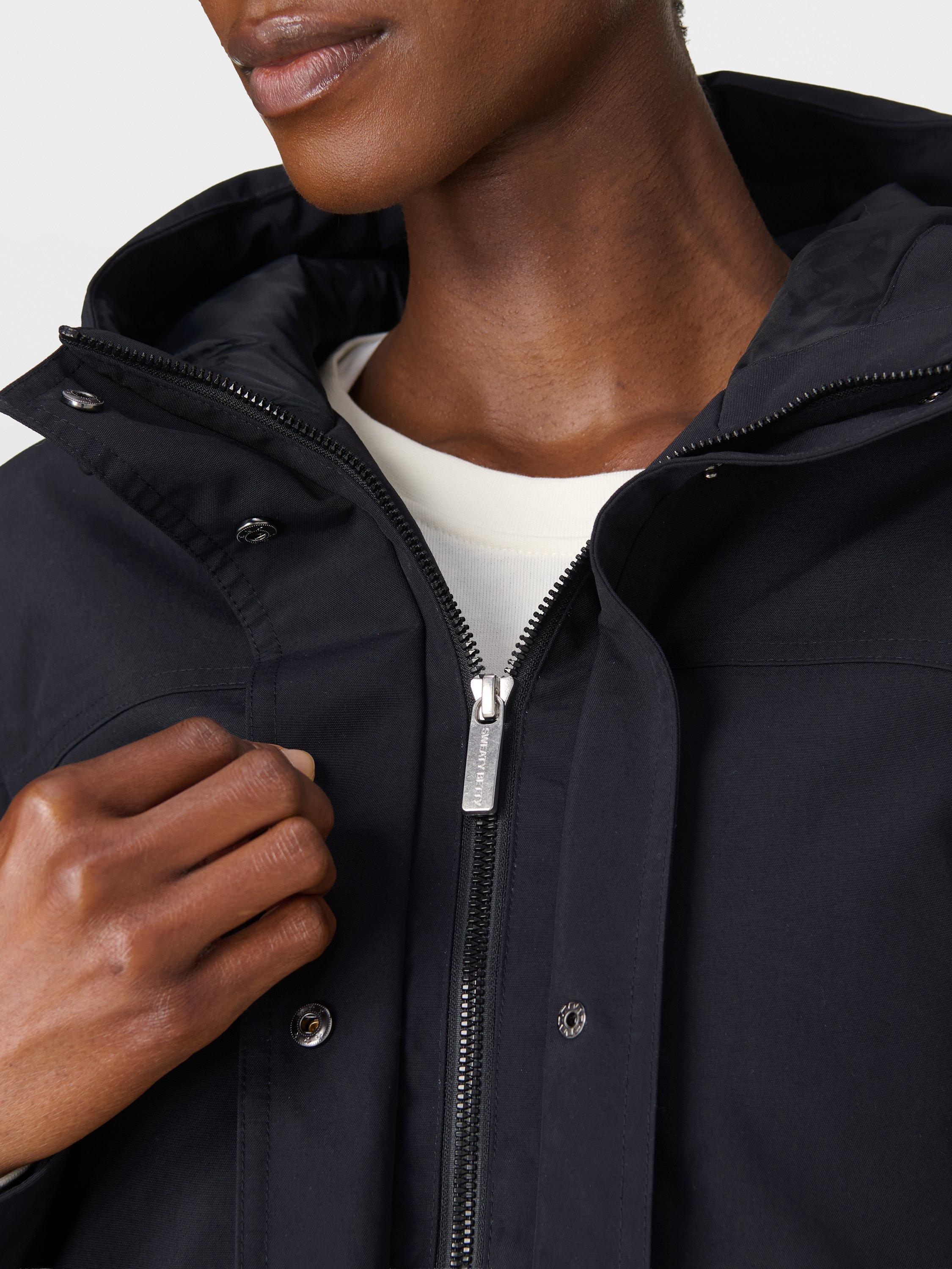 Product image 2 of 8, which shows Sweaty Betty Winter Stride Waterproof Coat, Black, XXS